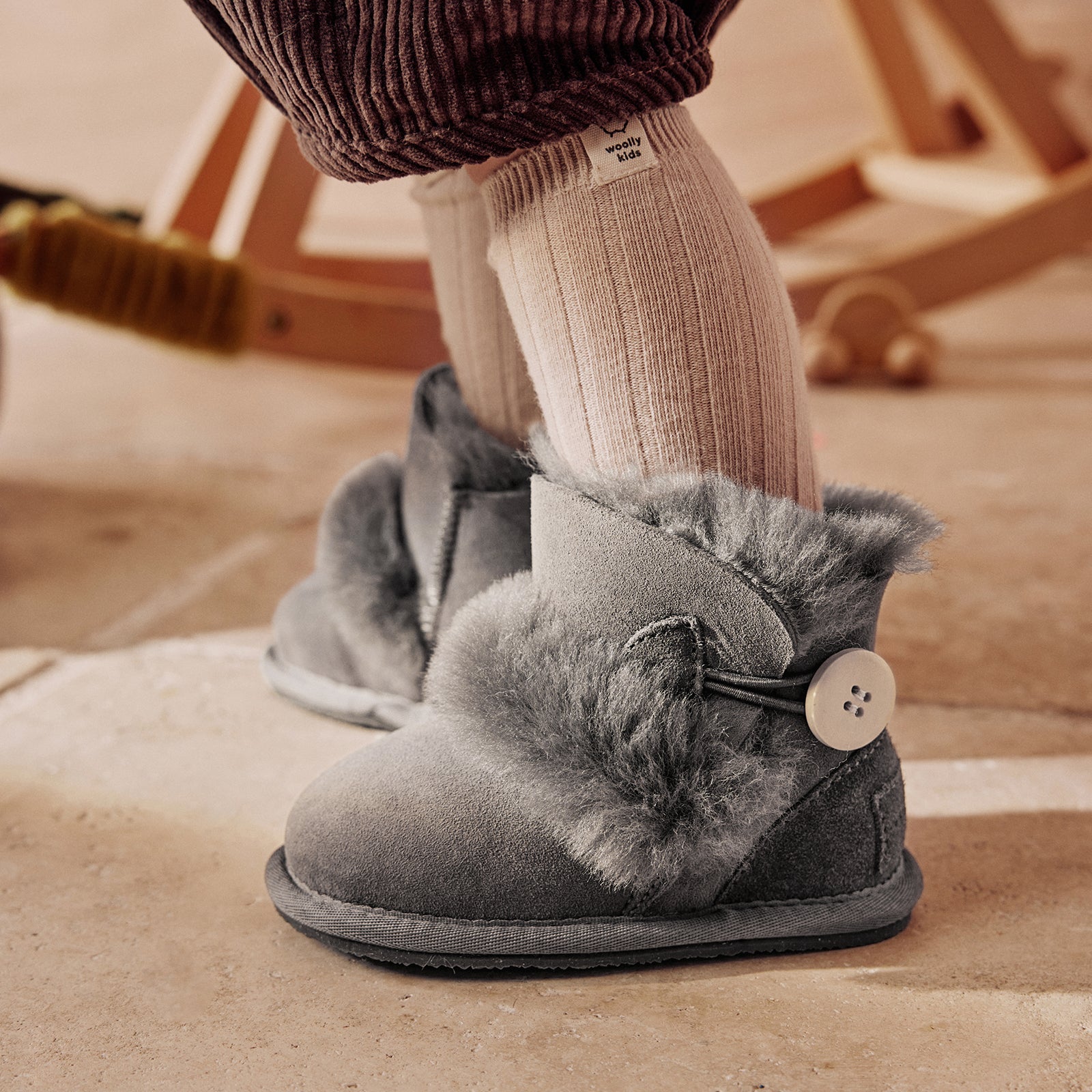 Mini Button Classic - Grey