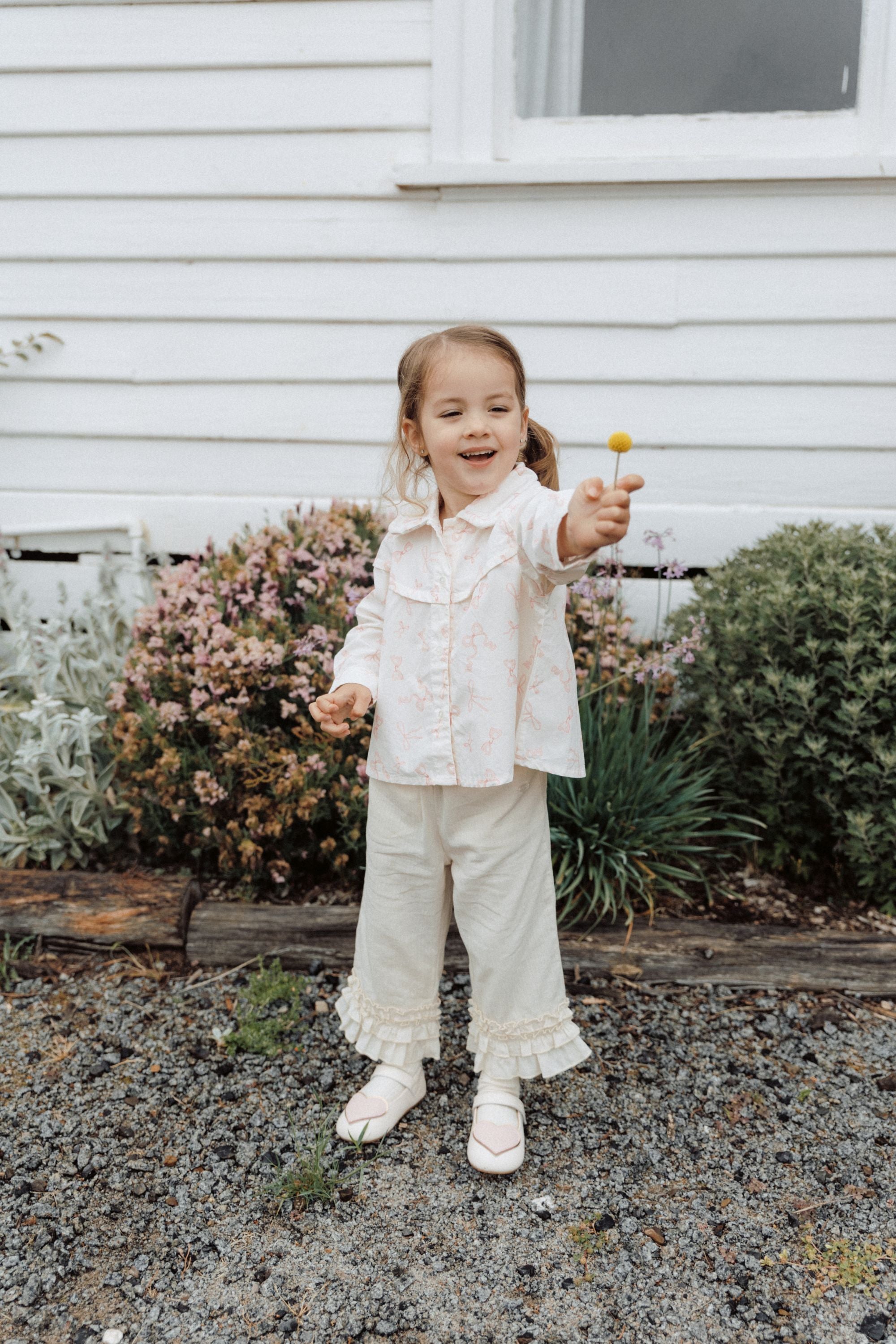 Sweetheart Holiday Lace Pants - Cream White