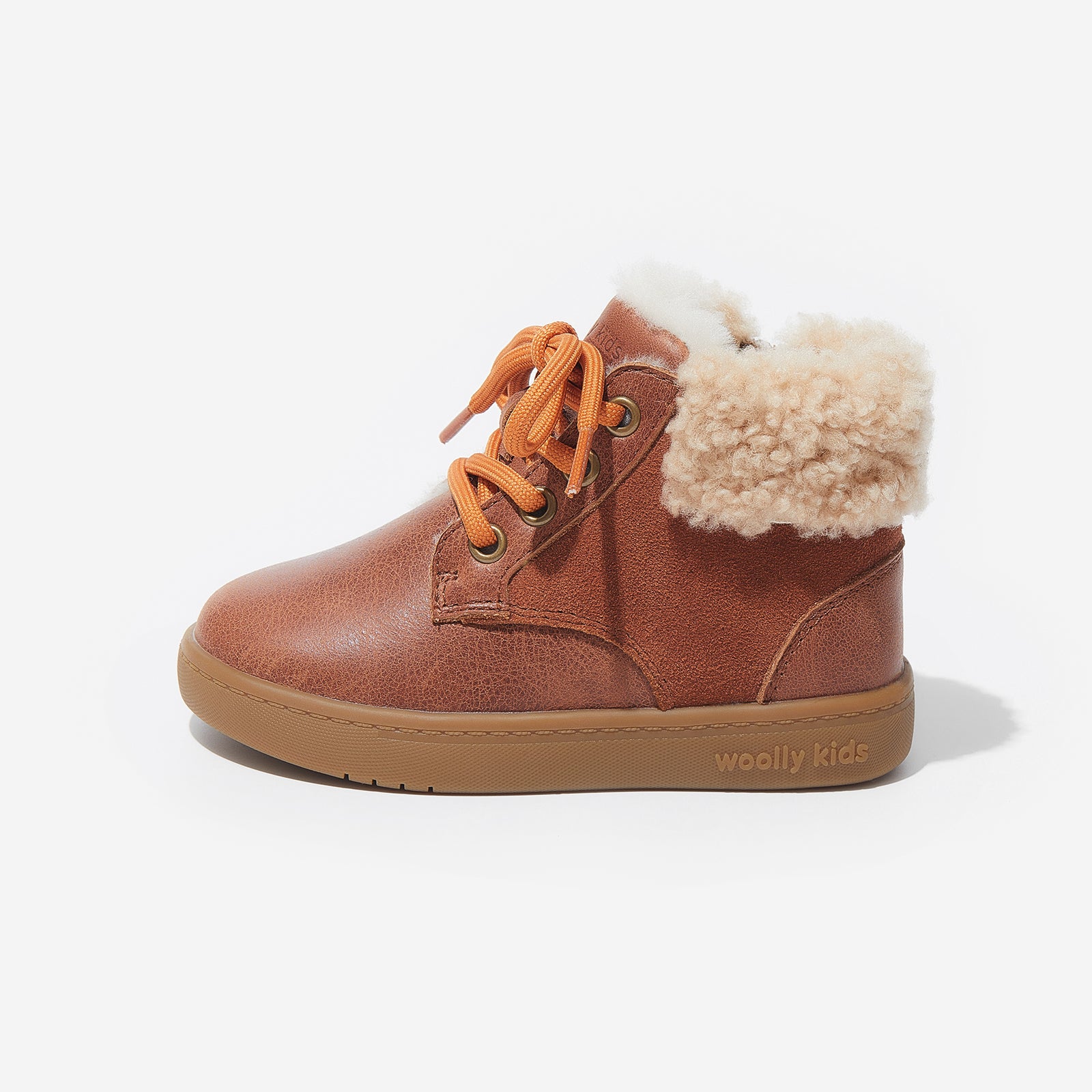 aaron latte brown woolly kids leather kids shoes baby infants shoes Thermo boots baby shoes Childrens snow boots