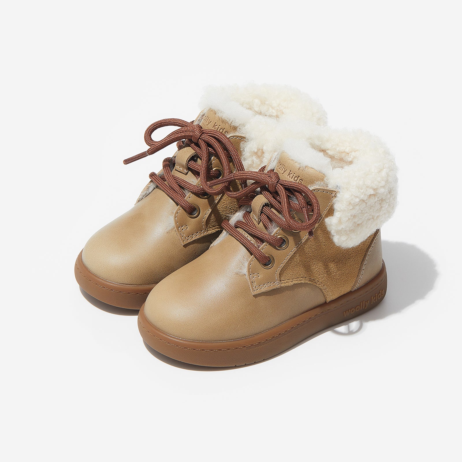 Aaron Linen Ash Kids Leather Shoes Woolly Kids