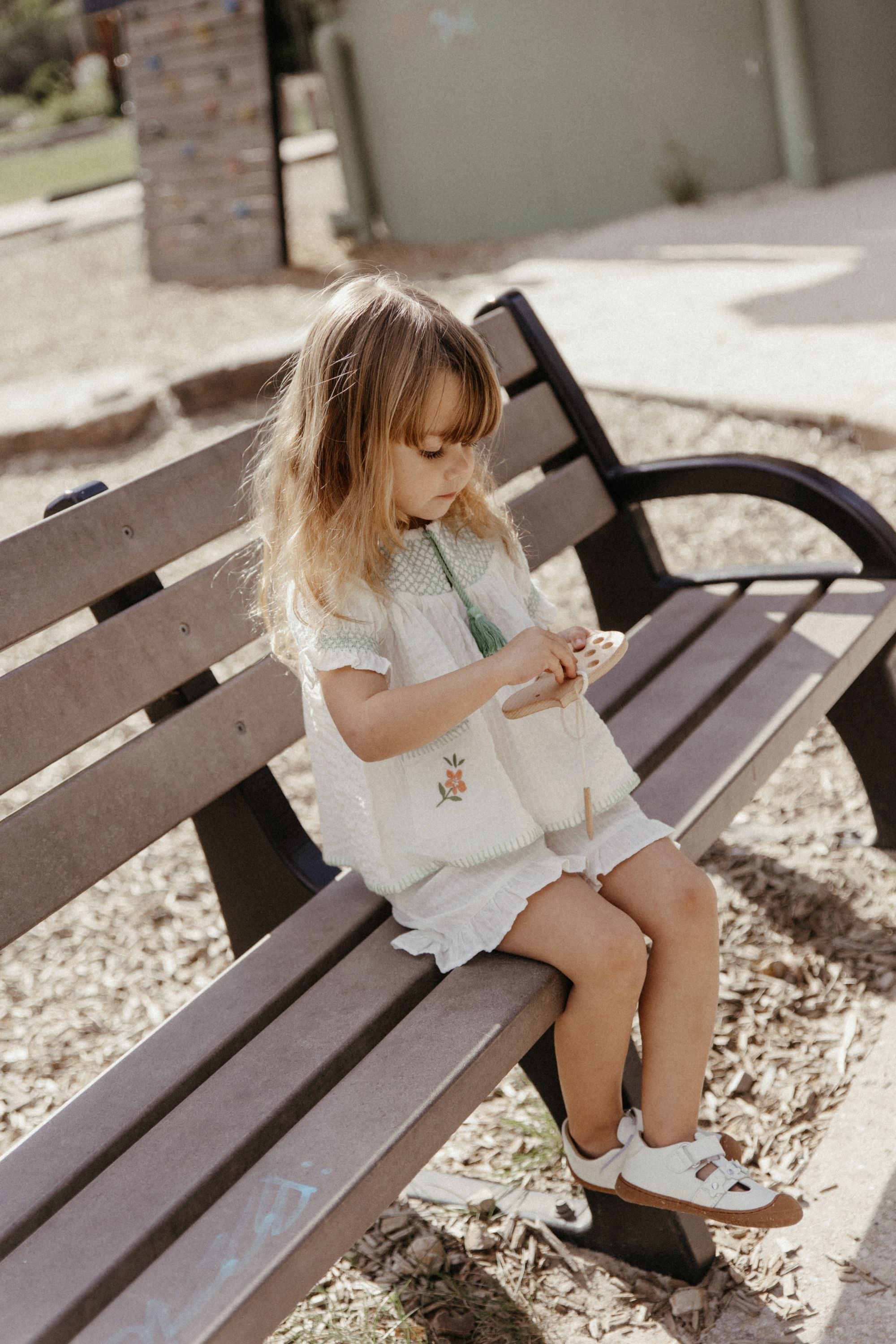 wirrawirra organic newborn outfit seersucker top white 24 Midsummer Blouses Girls New Arrivals Shirts