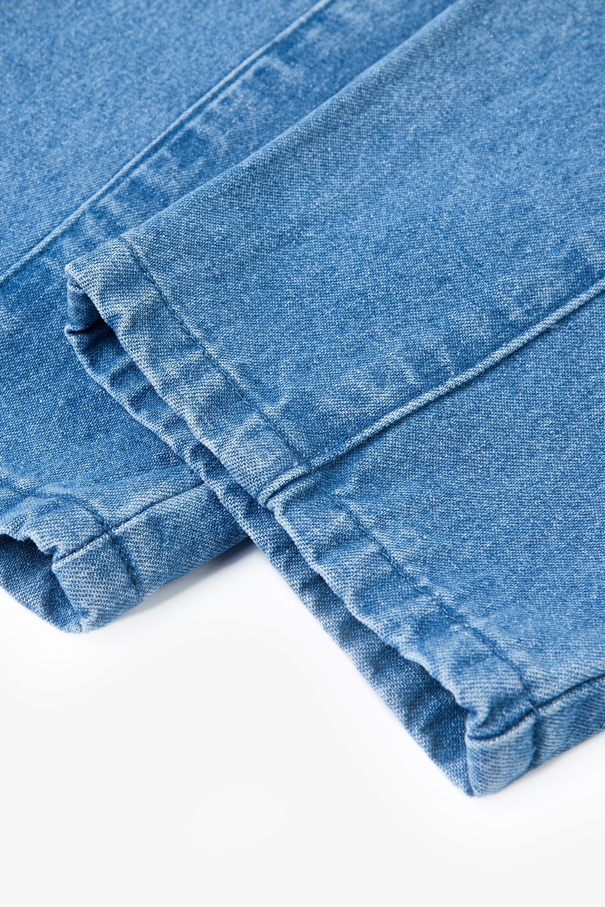 Vintage Denim Suspender Pants - Blue