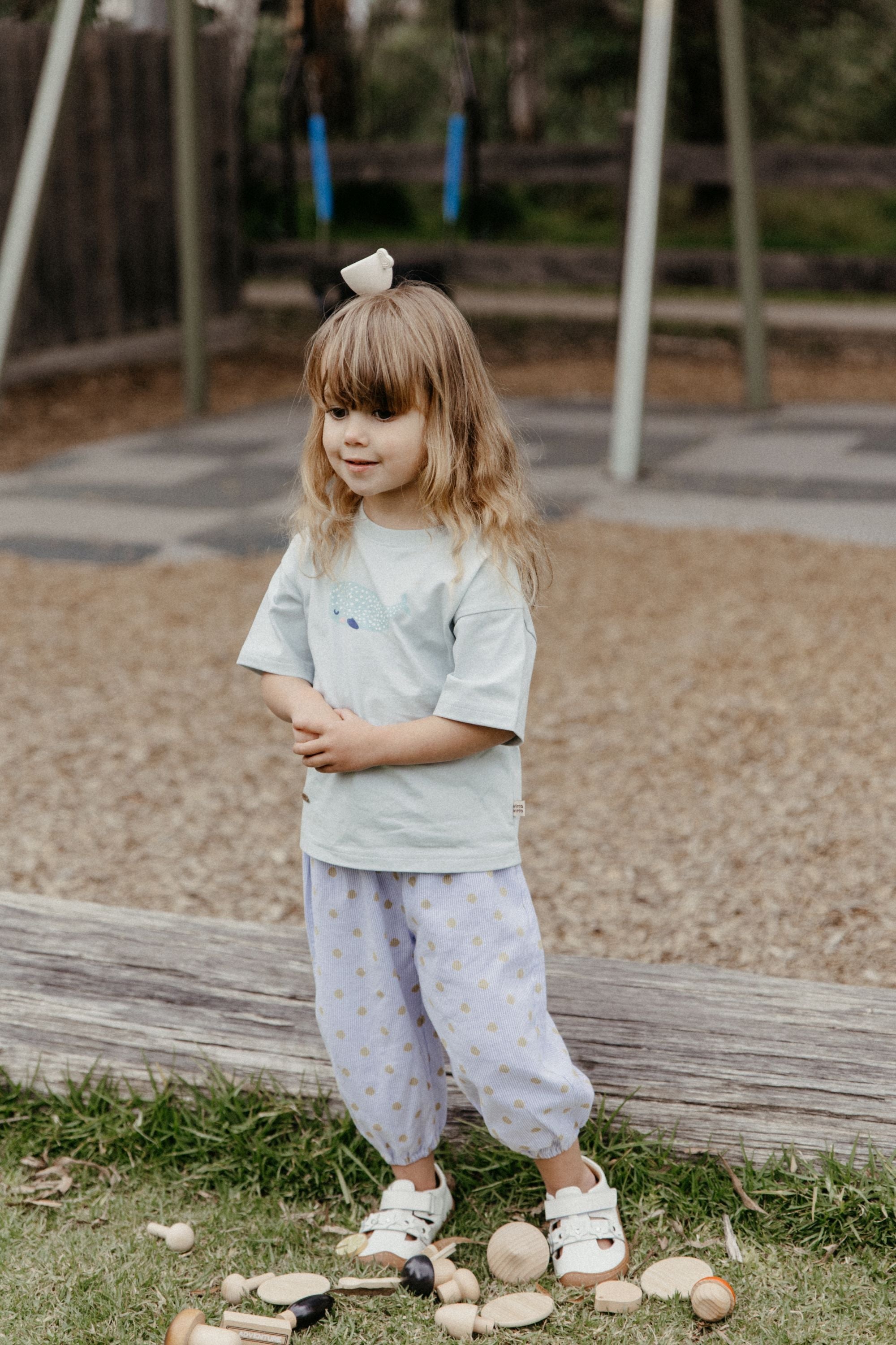 wirrawirra premature baby clothes polka dot pants blue 24 Midsummer Boys Girls Leggings New Arrivals Trousers