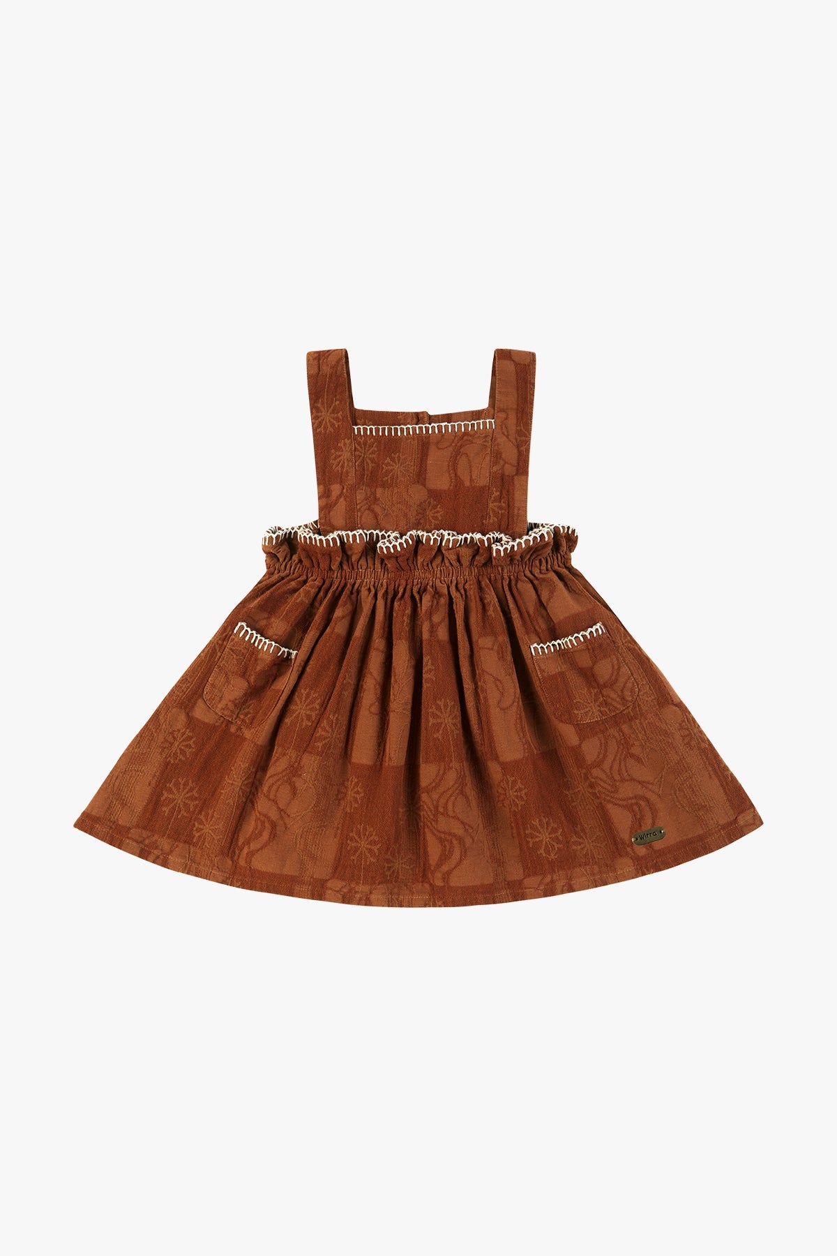 Country Style Suspender Dress - Caramel