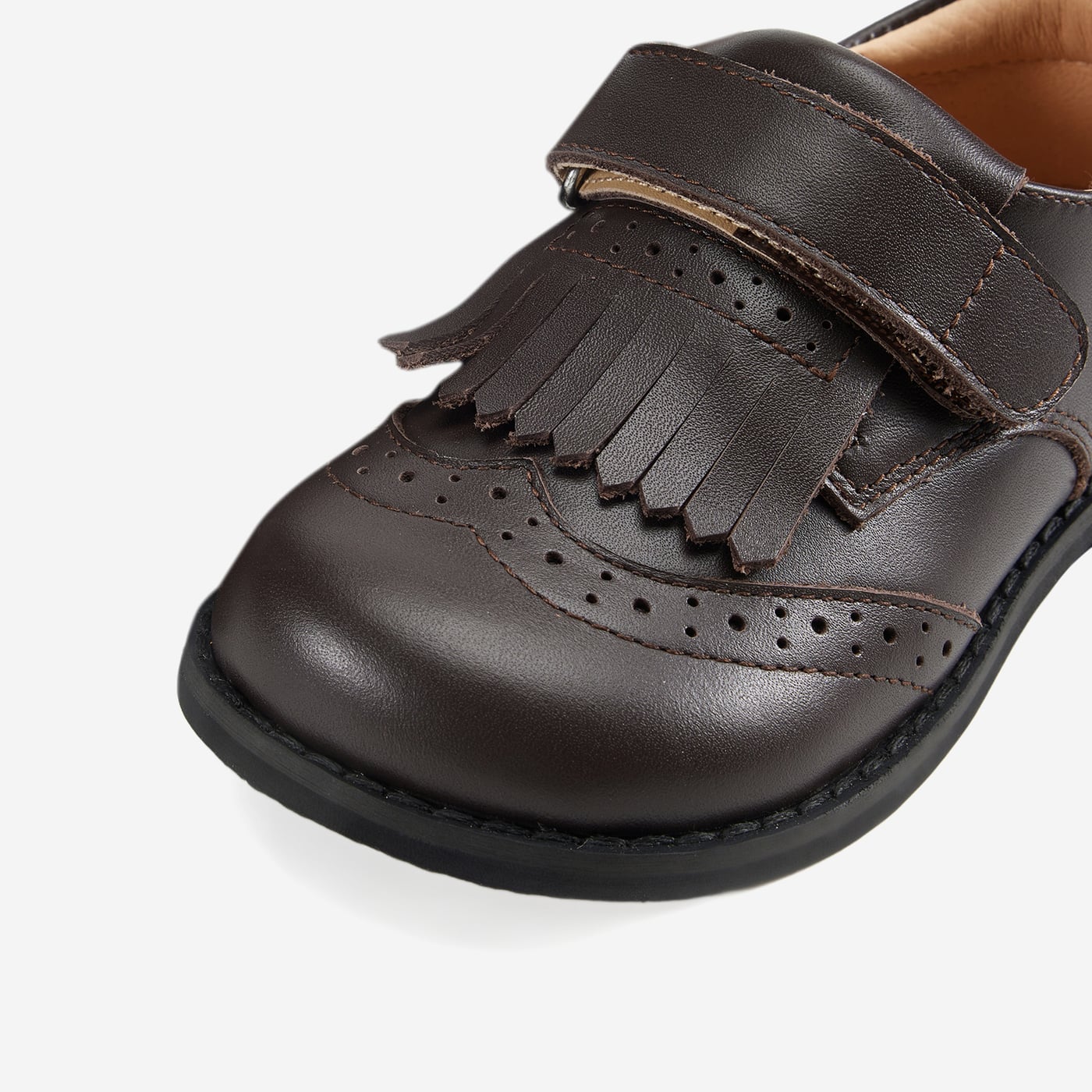 Blair - Coffee Brown - Woolly Kids - detail view