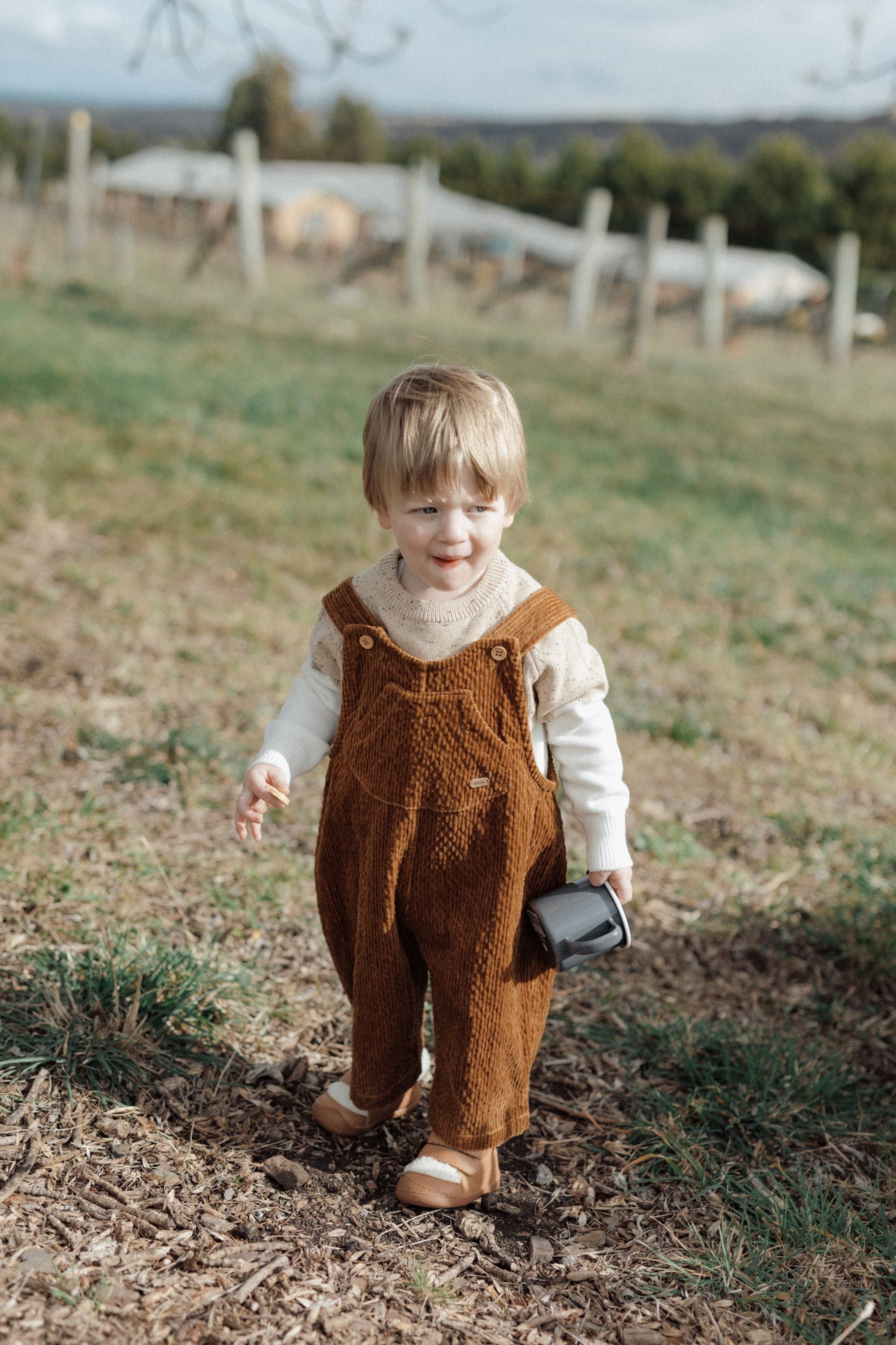 wirrawirra gender neutral newborn clothescorduroy overalls beige24 Winter Boys Girls Jumpsuit New Arrivals