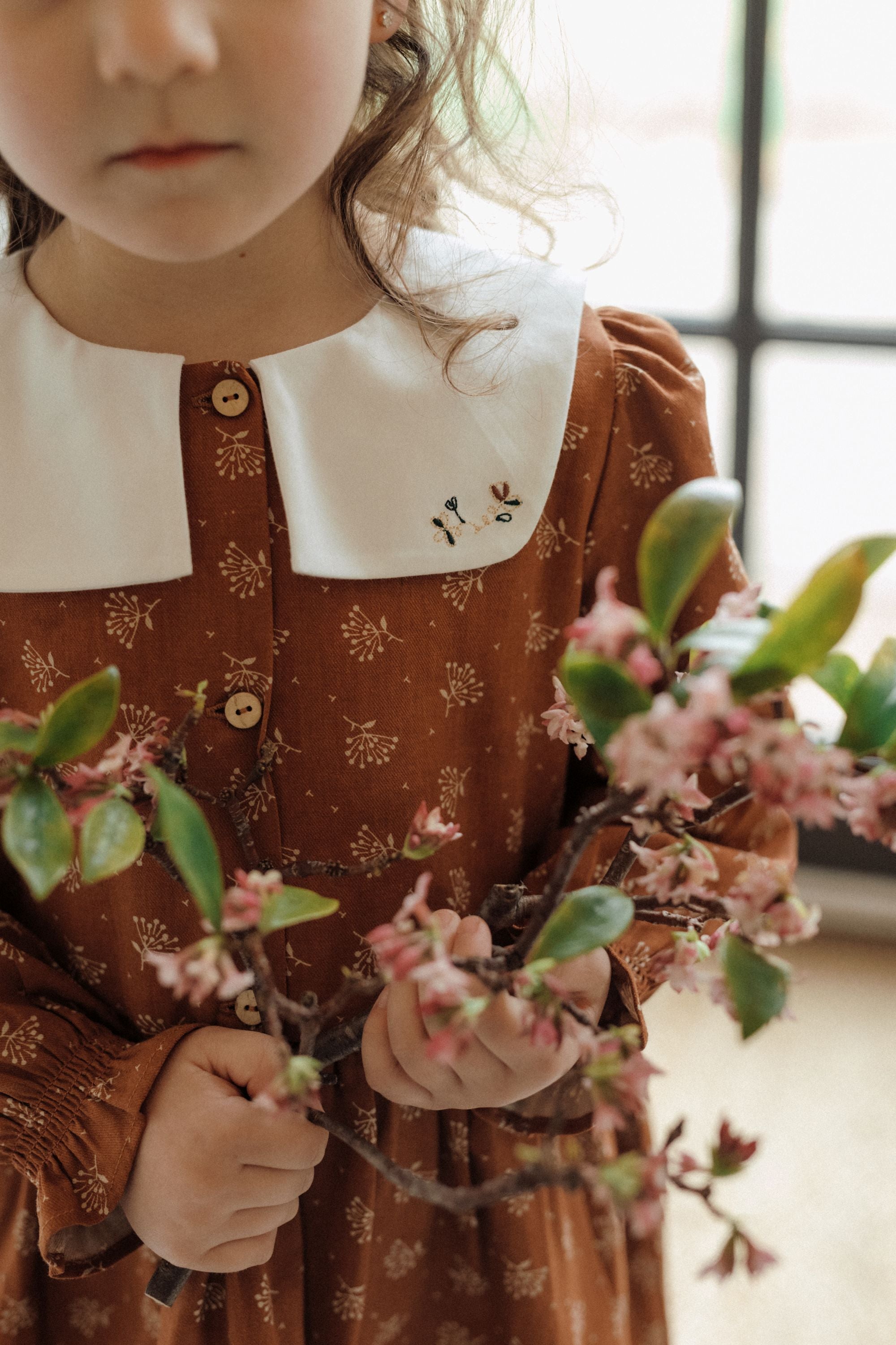 wirrawirra neutral baby clothesfloral printed dress caramel24 Winter Dresses Girls New Arrivals Skirts