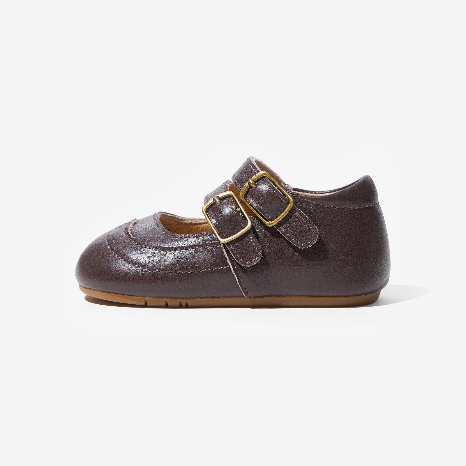 hailey coffee brown woolly kids autumn infant leathr shoes childrens slip on shoes first walkers new born shoes