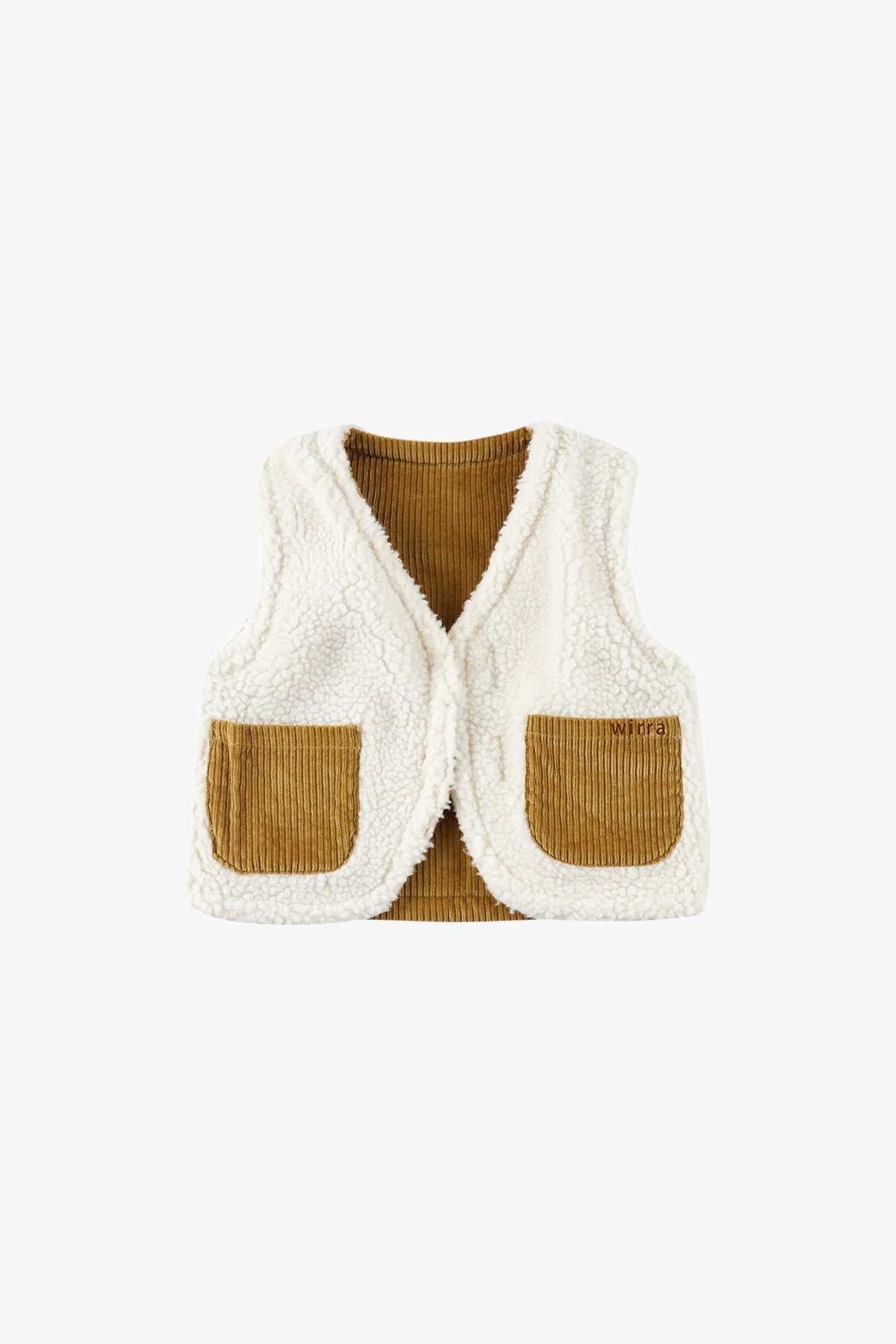 wirrawirra gender neutral newborn outfitreversible sleeveless beige24 Winter Boys Gilets Girls Jackets New Arrivals