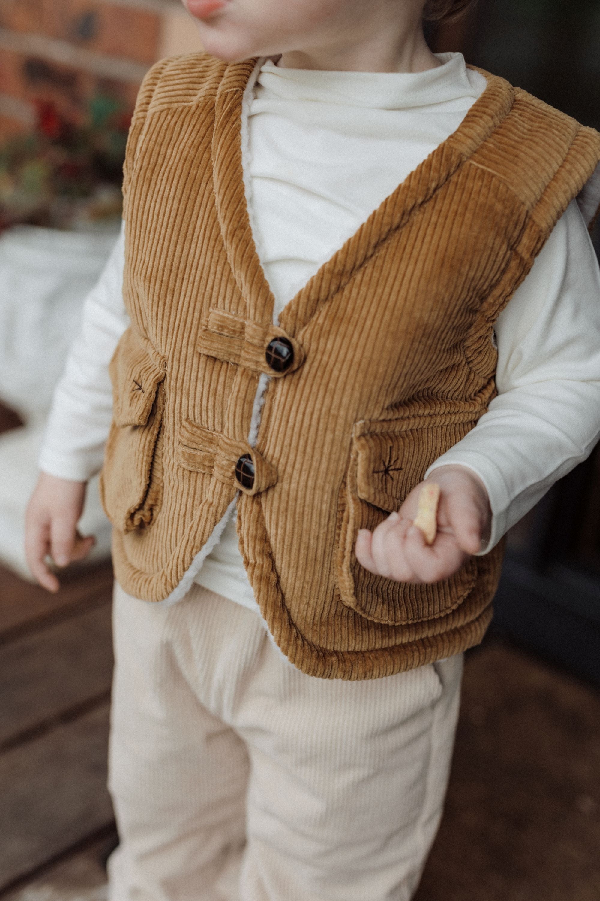 wirrawirra sustainable baby clothesreversible sleeveless beige24 Winter Boys Gilets Girls Jackets New Arrivals