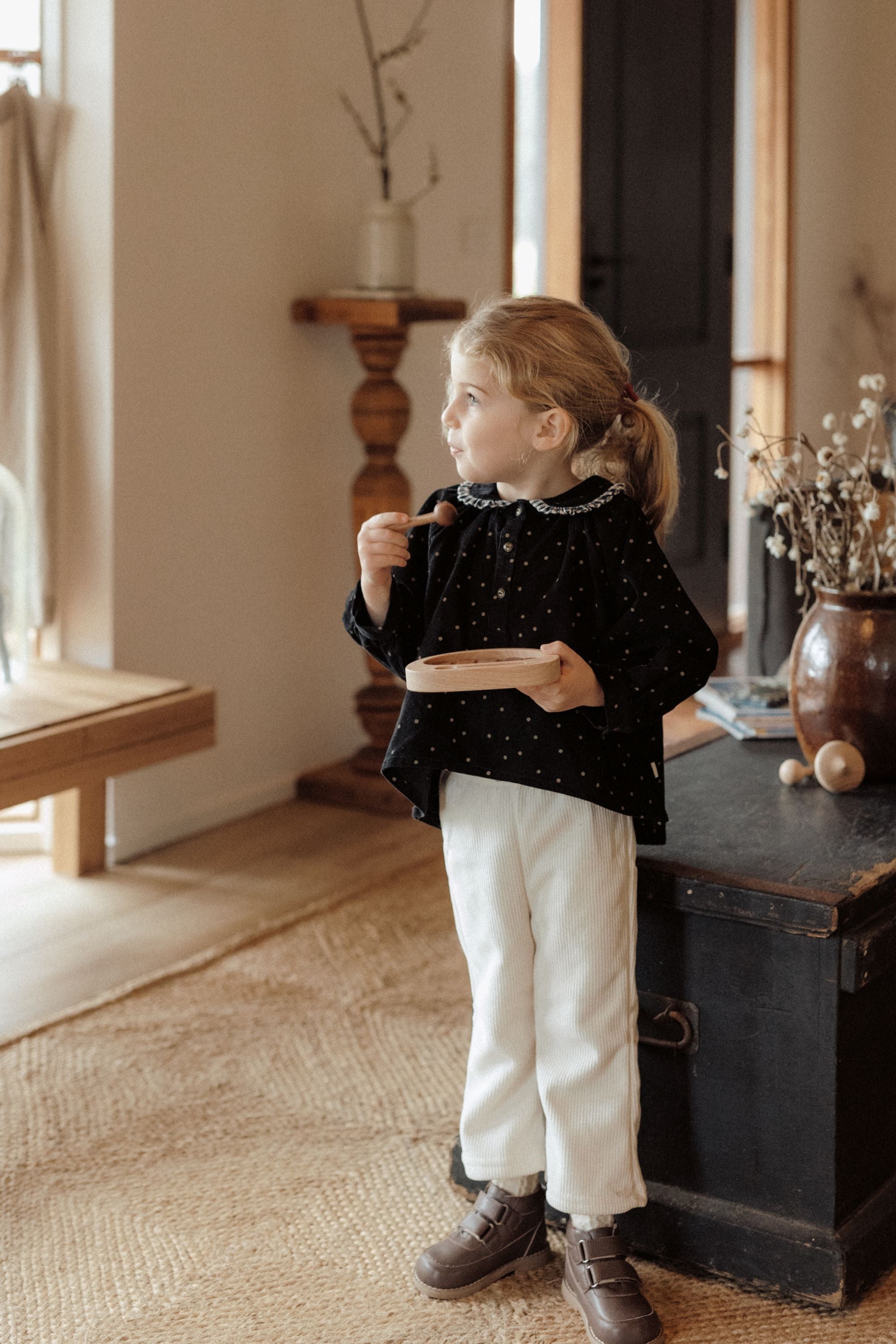 wirrawirra baby boy clothesvintage polka dot blouse navy24 Winter Blouses Girls New Arrivals Shirts