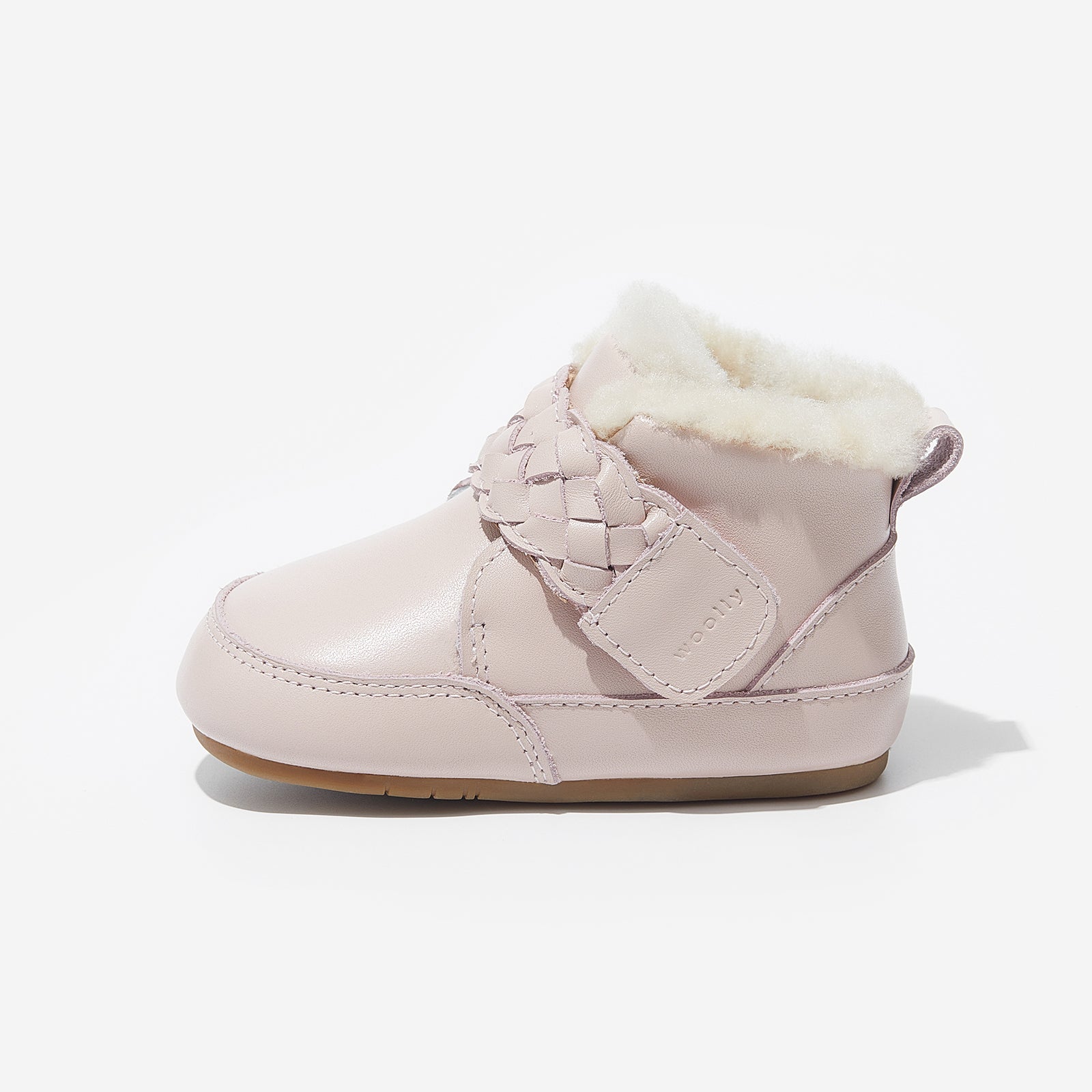 fur milo gooseberry pink woolly kids leather kids shoes baby infants shoes Warm barefoot childrens shoes Girls boots