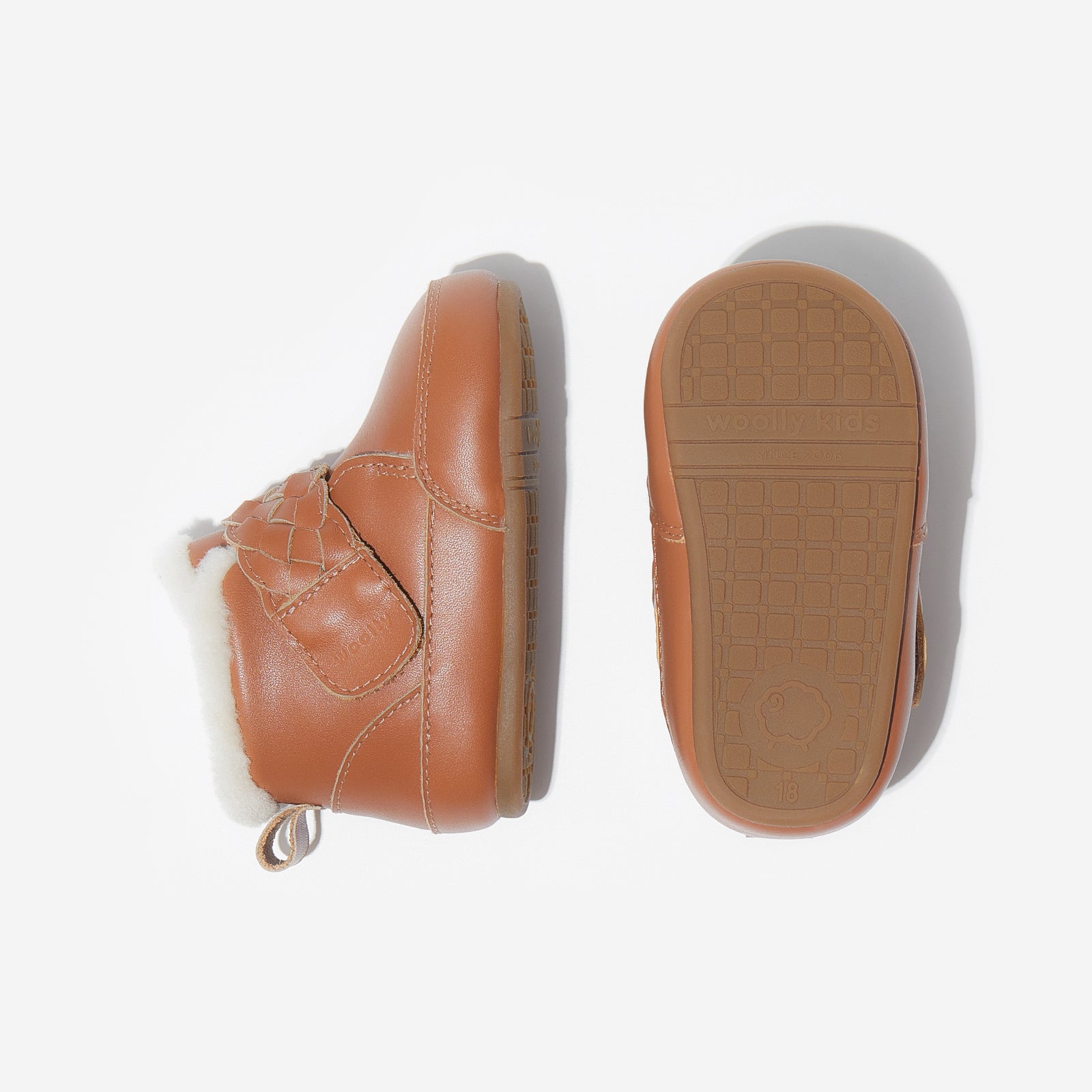 fur milo chestnut brown woolly kids leather kids shoes baby infants shoes Infant winter boots boys shoes Childrens boots