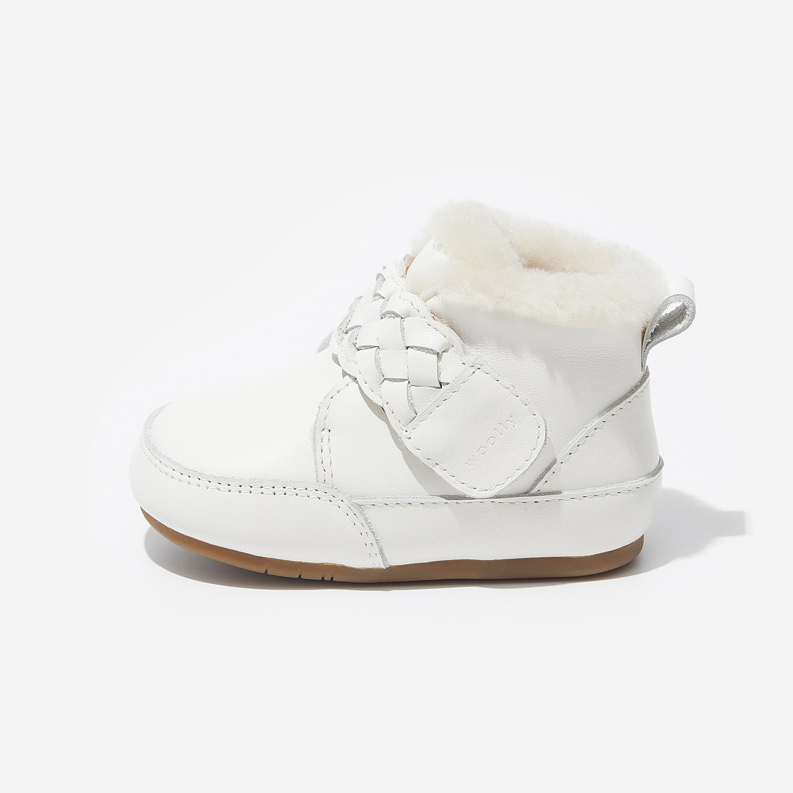 fur milo ivory white woolly kids leather kids shoes baby infants shoes Boys winter boots slip on shoes Boys snow boots