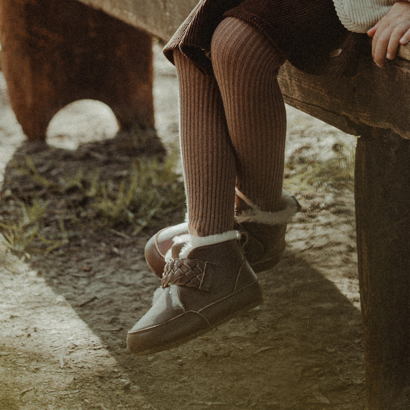 fur milo acorn brown woolly kids leather kids shoes baby infants shoes Childrens winter boots shoes Toddler snow boots