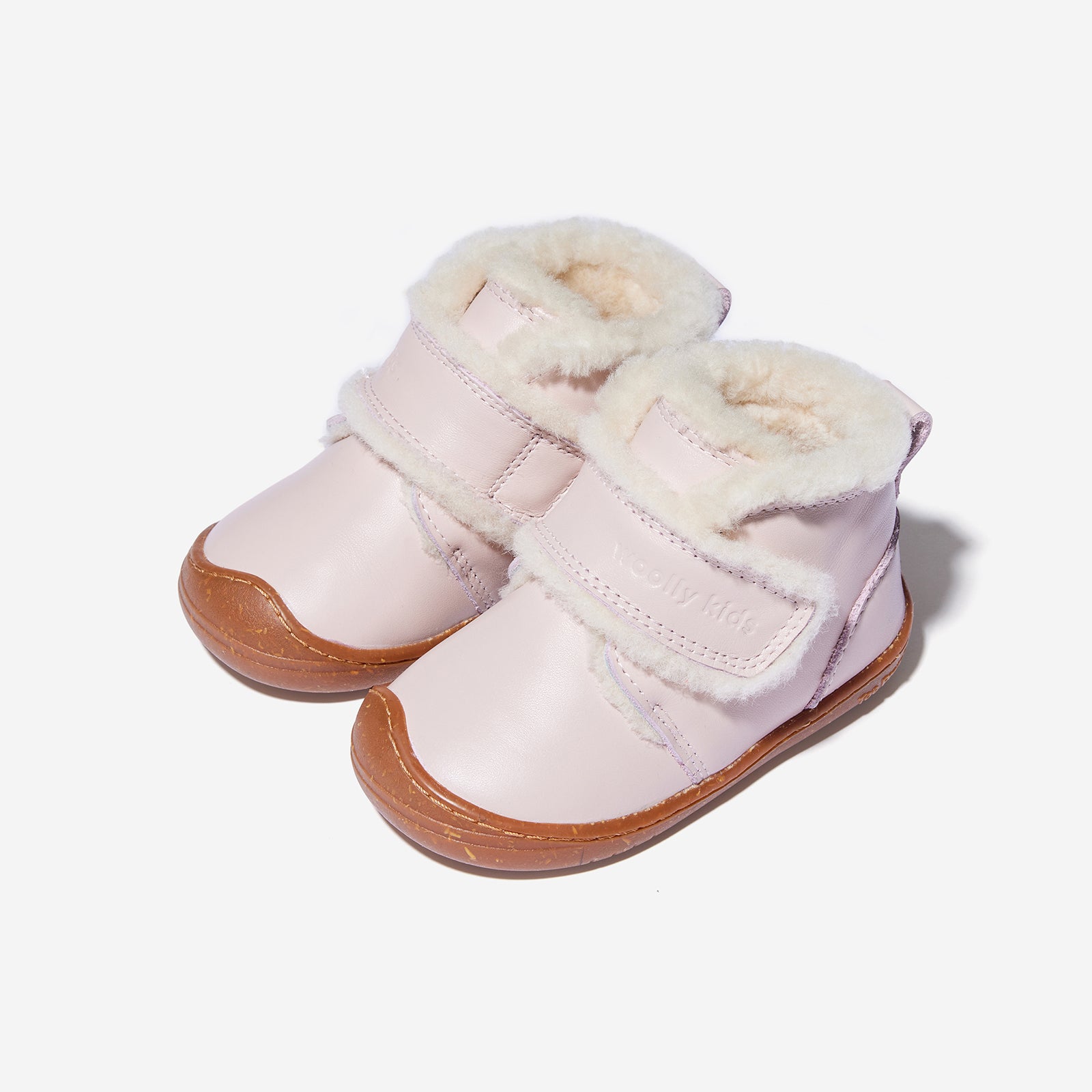 Fur Tartar Gooseberry Pink Toddlers Leather Shoes Woolly Kids