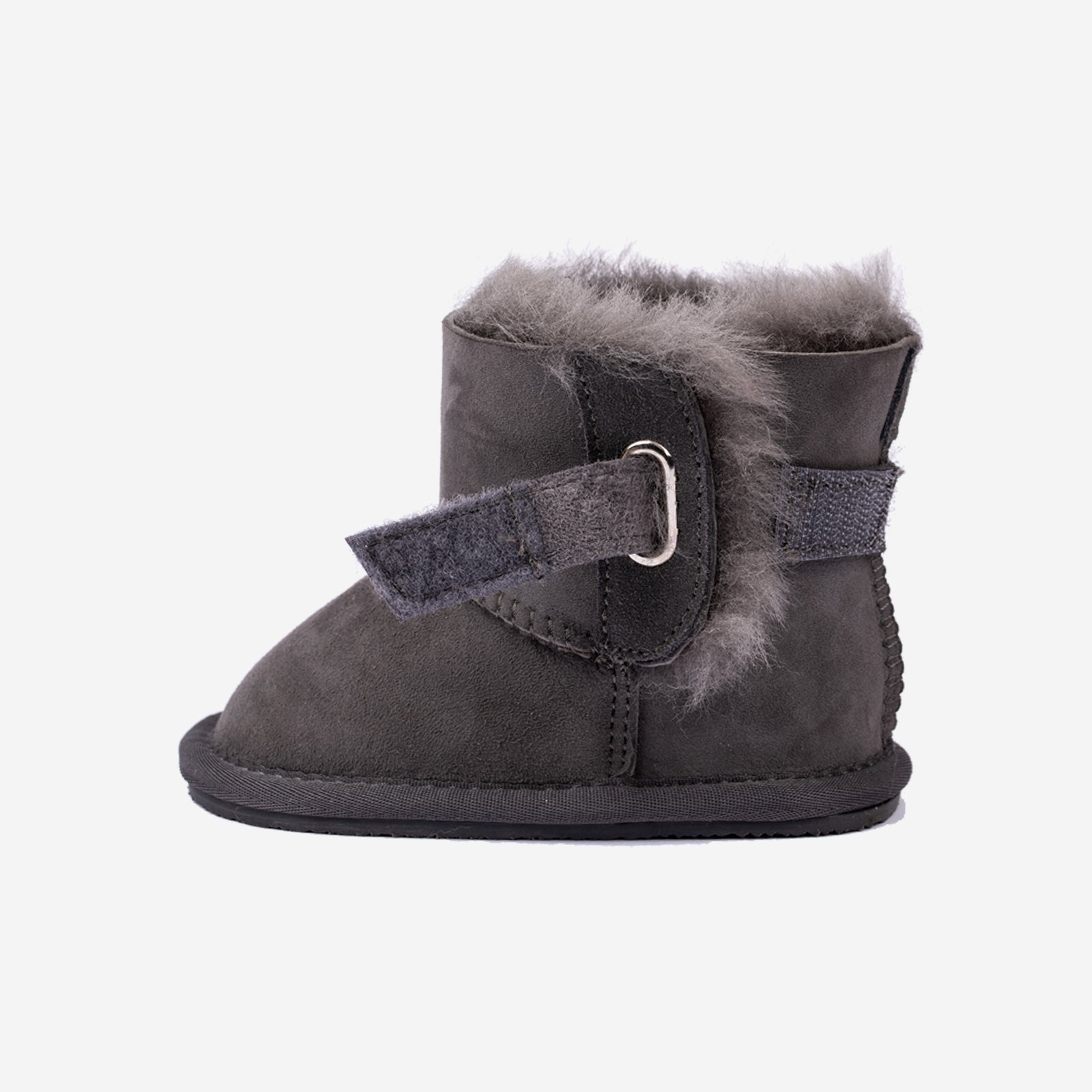 lock infants grey woolly kids leather kids shoes baby infants shoes Wool lining infants shoe Autumn