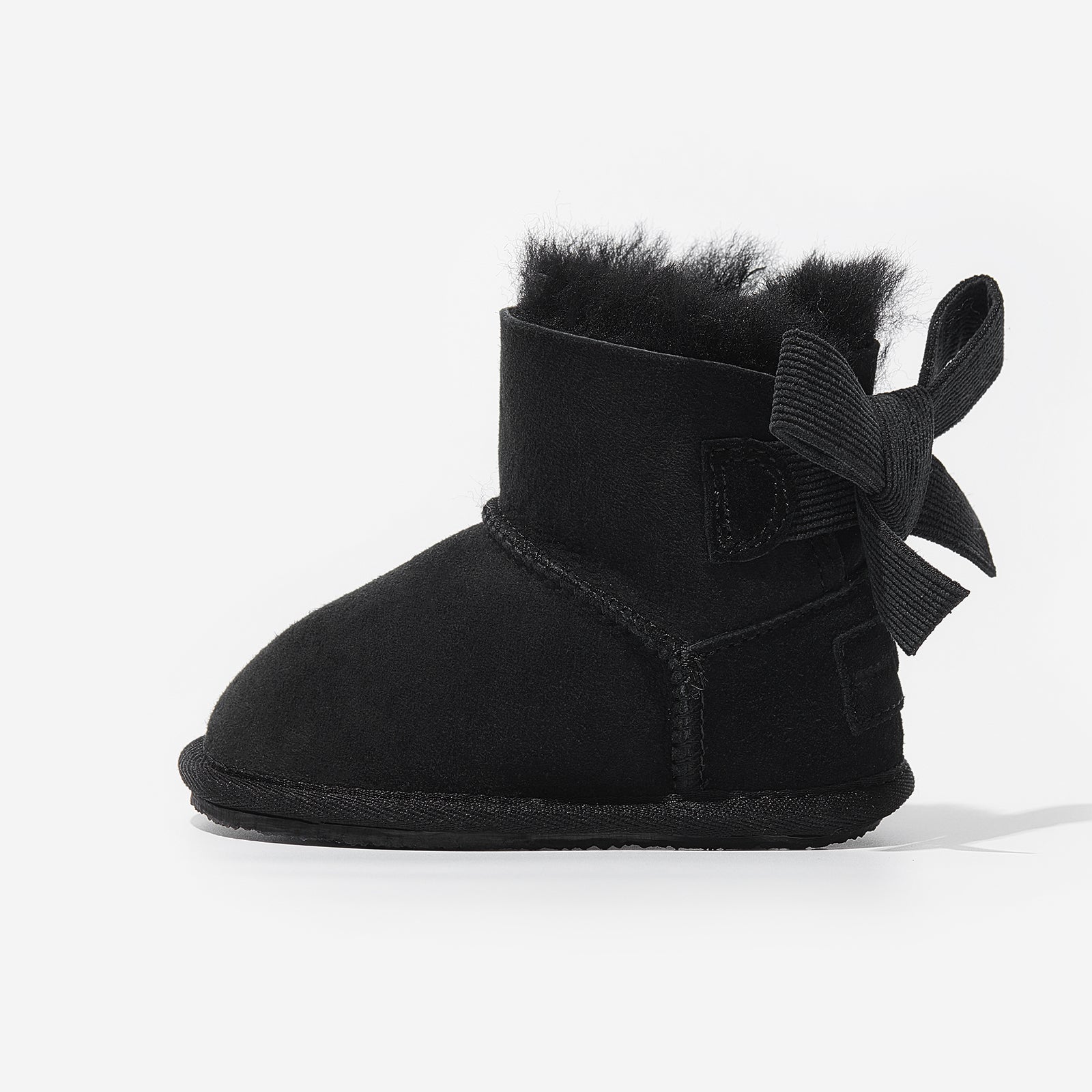 mini freeze ore black woolly kids leather kids shoes baby infants shoes Boys winter boots slip on shoes Boys snow boots