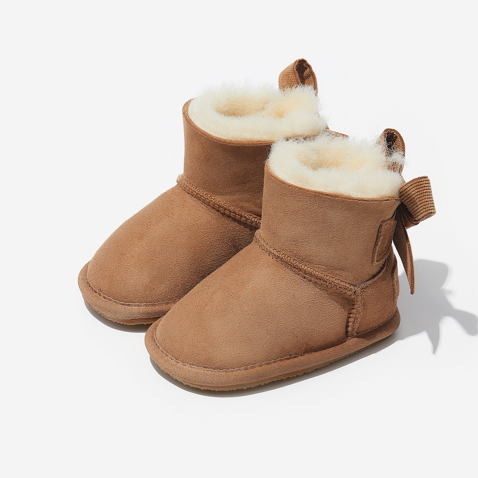 Mini Freeze Chestnut Toddlers Leather Boots Woolly Kids