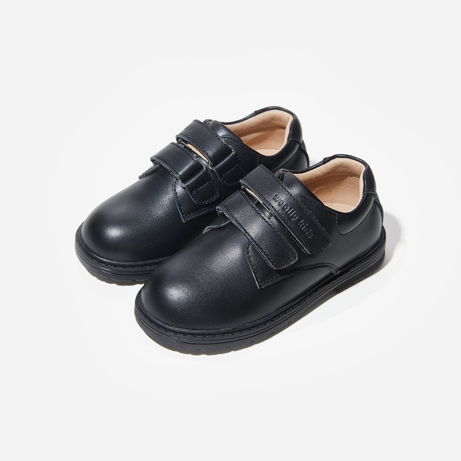 Girls Shoes George School Shoes Wide Fit Black Flower T-Bar