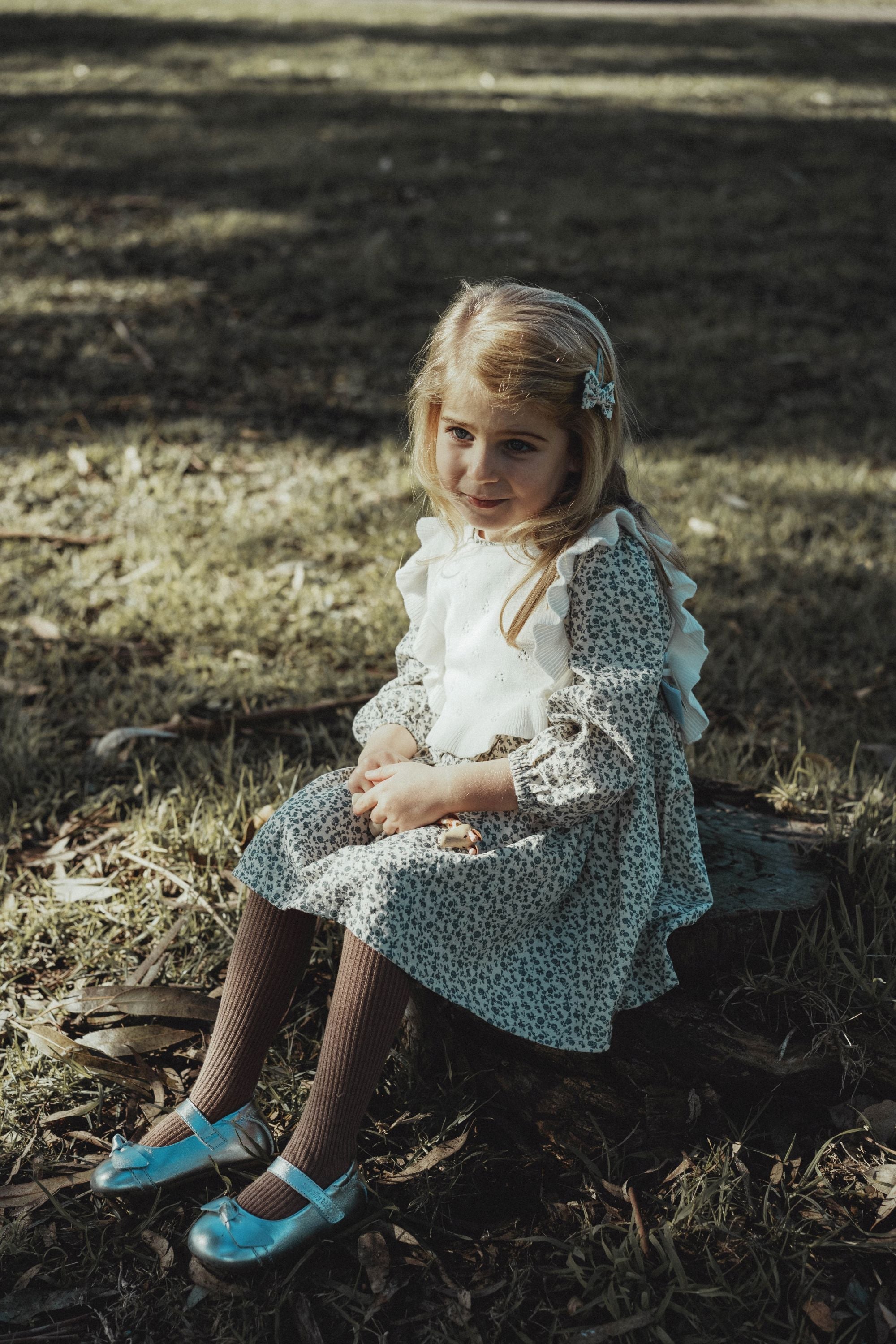 wirrawirra baby store two piece floral dress set blue star flower 24 Autumn Autumn Dresses Girls New Arrivals Skirts Spring