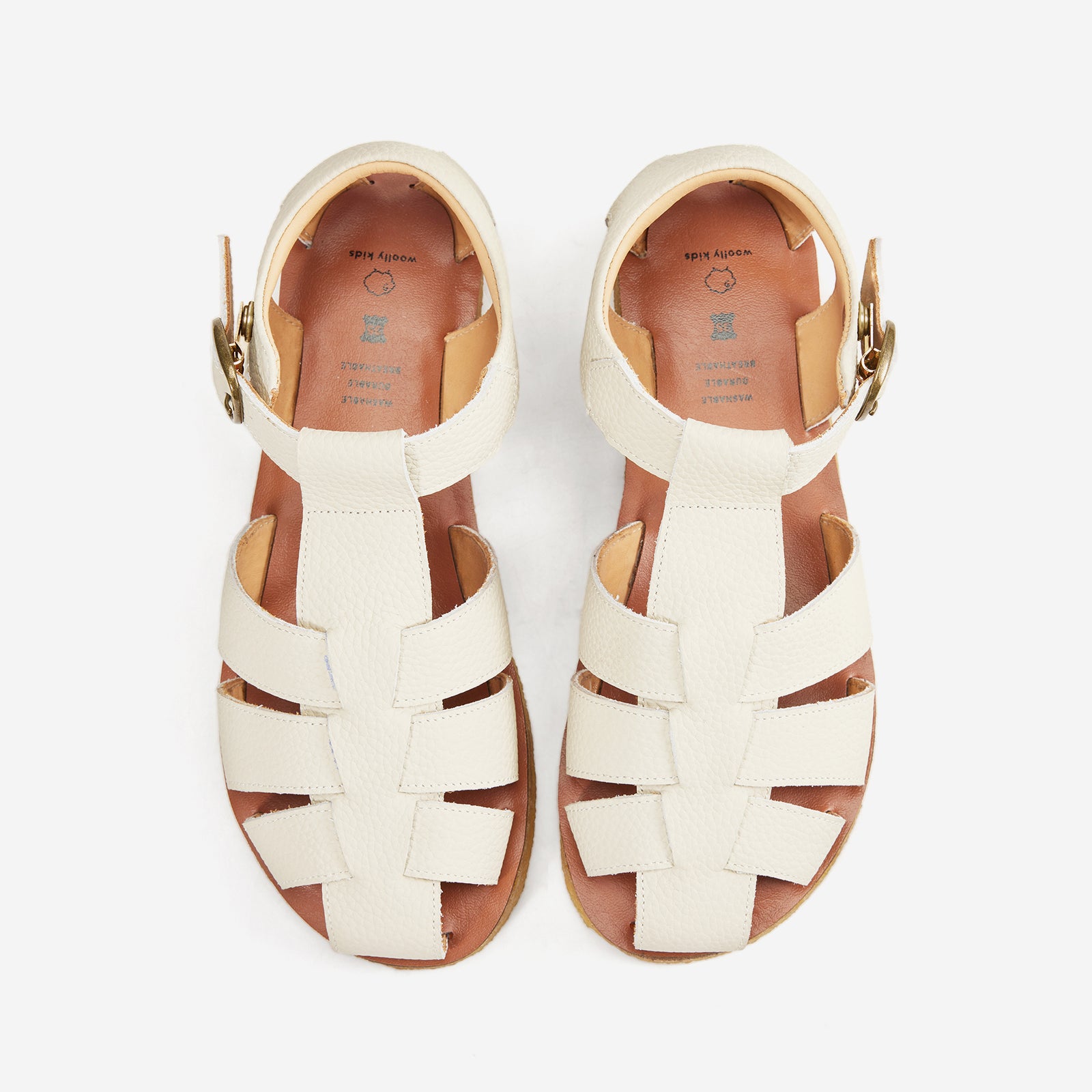 Arlo - Cream White - Woolly Kids - detail view