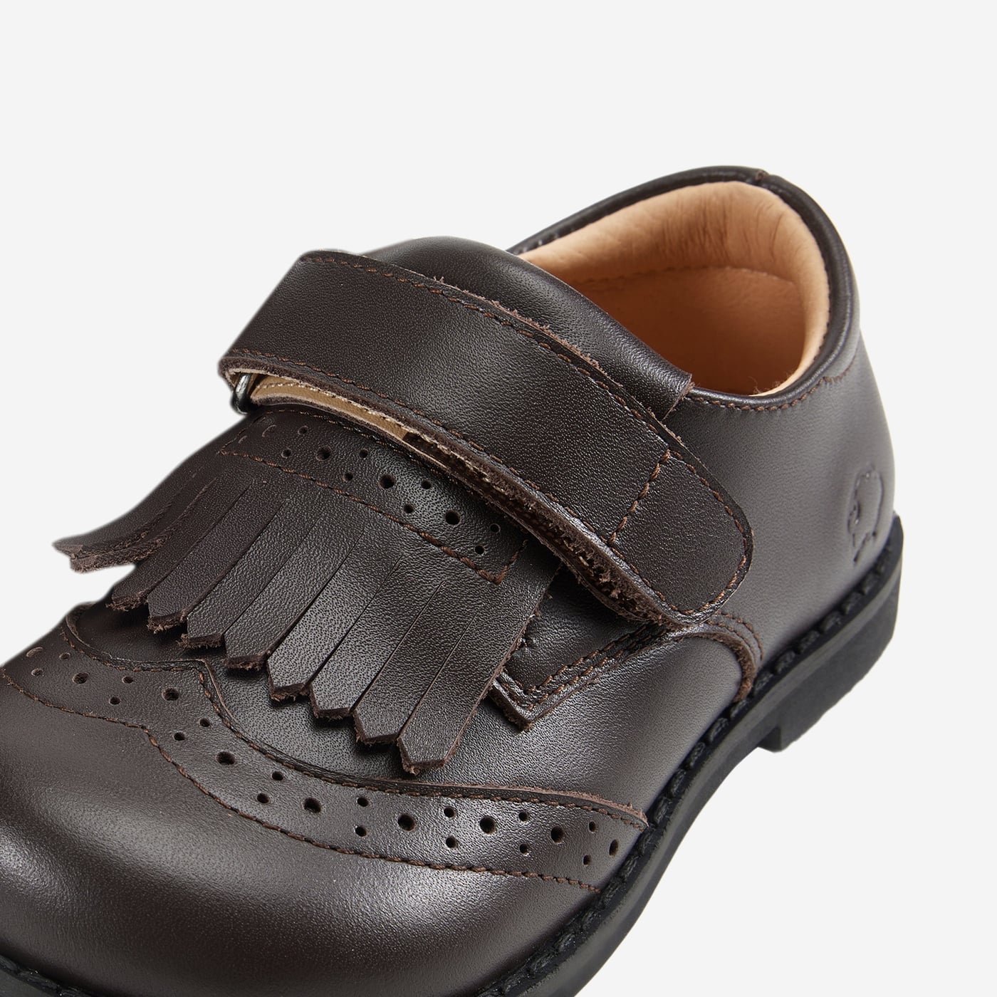 Blair - Coffee Brown - Woolly Kids - detail view