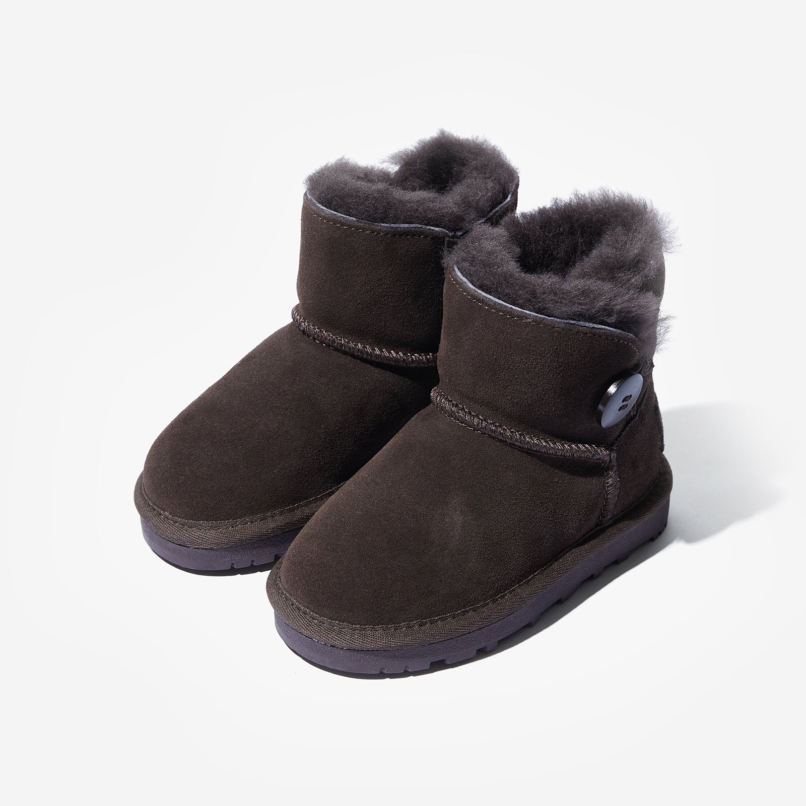 Button Classic Kids - Coffee Brown
