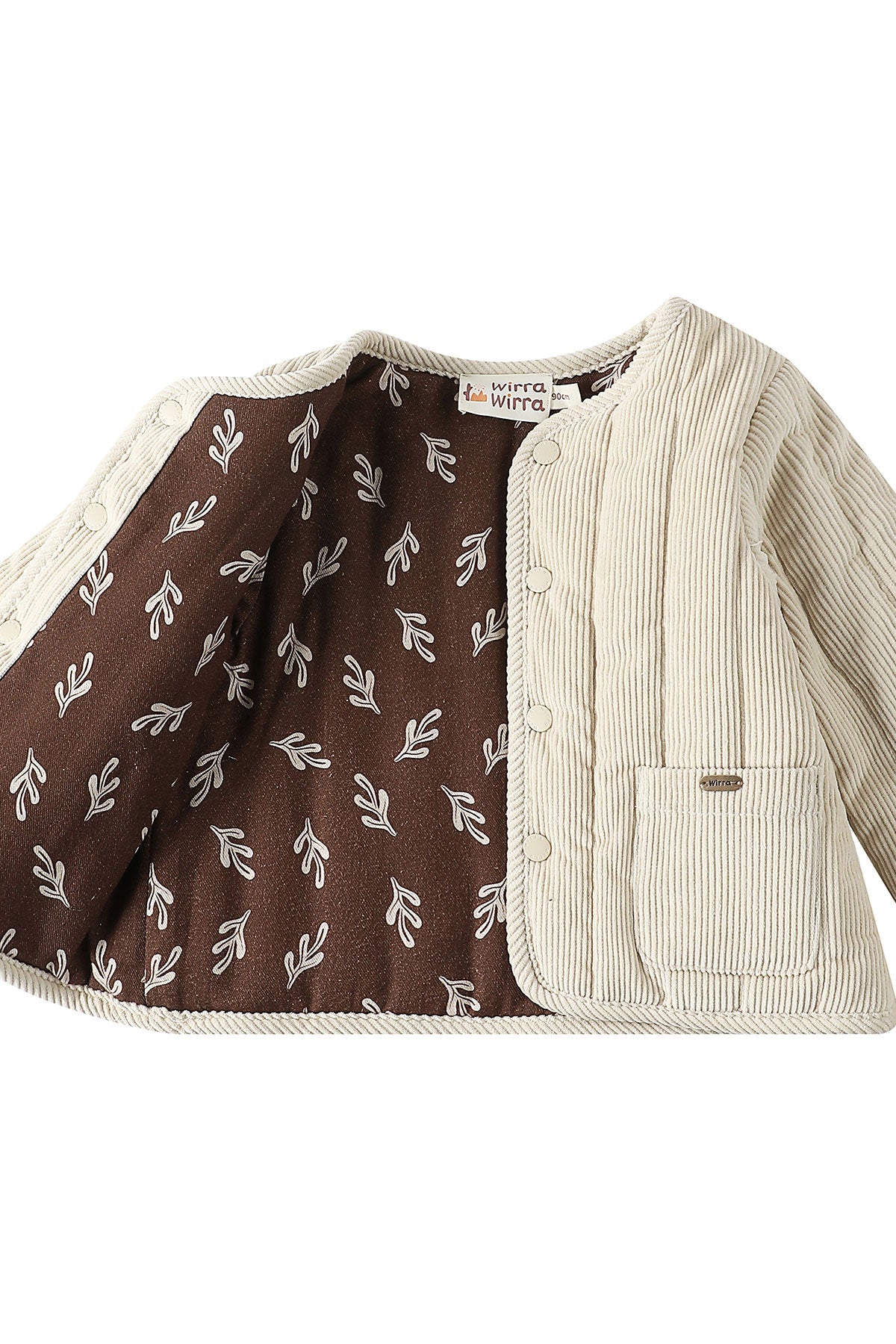 wirrawirra premature baby clothes corduroy jacket light beige 23 Winter Boys Girls New Arrivals Outwears Tops Jackets Gilets