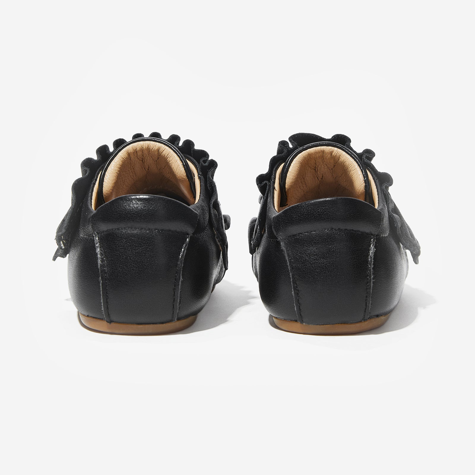emily retro black woolly kids autumn infant leathr shoes childrens barefoot shoes first walker shoes newborn shoes nz