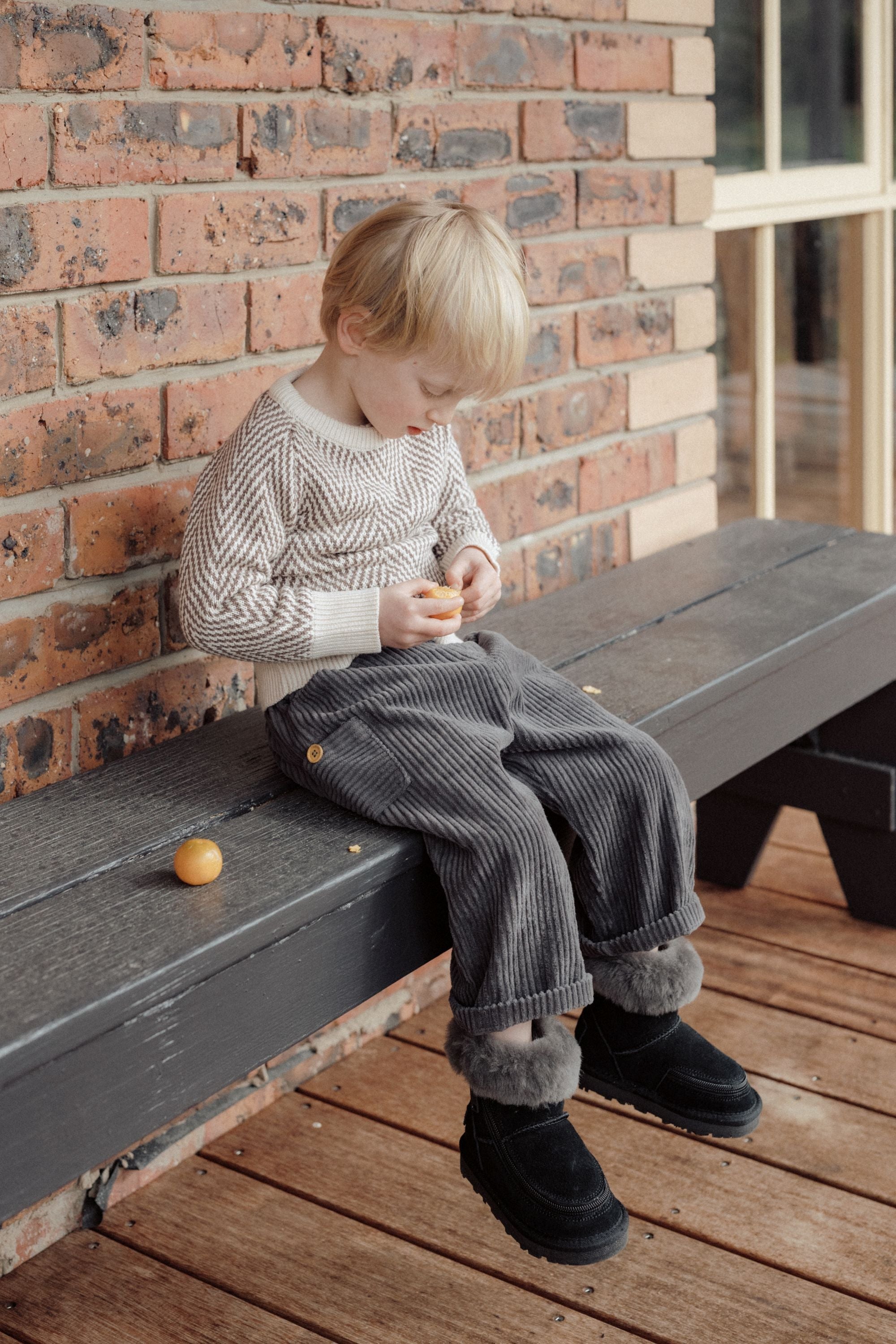 wirrawirra cute baby boy clothesvintage ripple sweater brown ripple24 Winter  Cardigans  Girls  New Arrivals  Sweaters