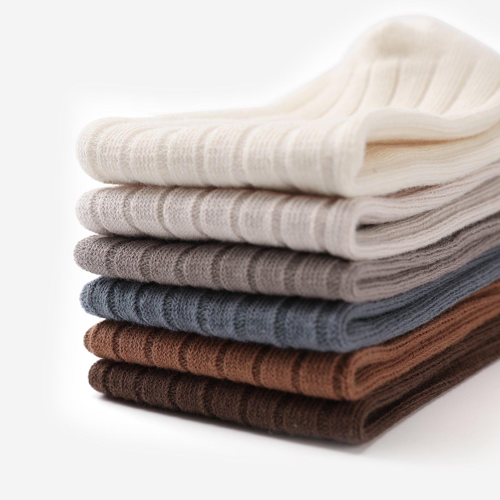 Woolly Stockings Packaging for 3 pairs - Coconut Brown+Walnut Brown+Ocean Blue