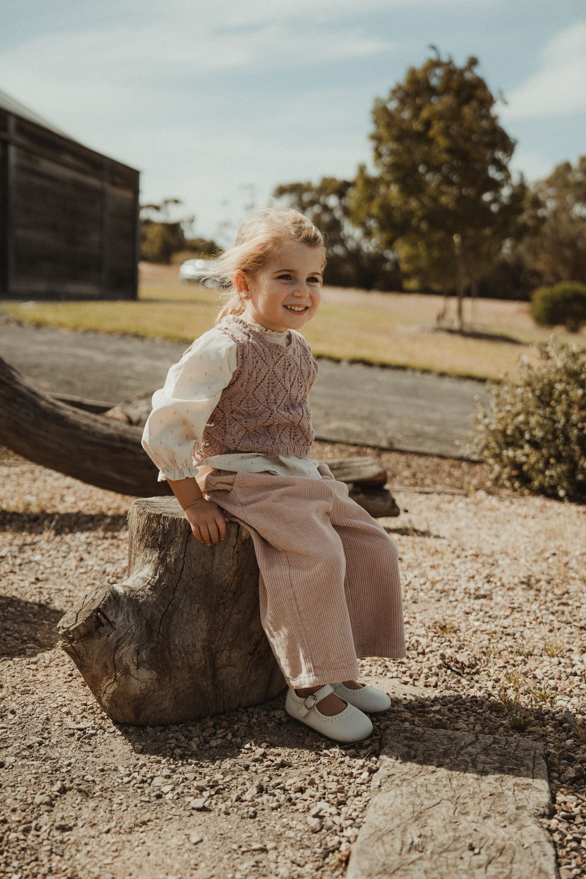 wirrawirra newborn outfit blouse vest set dusty pink 24 Spring Blouses Girls New Arrivals Shirts