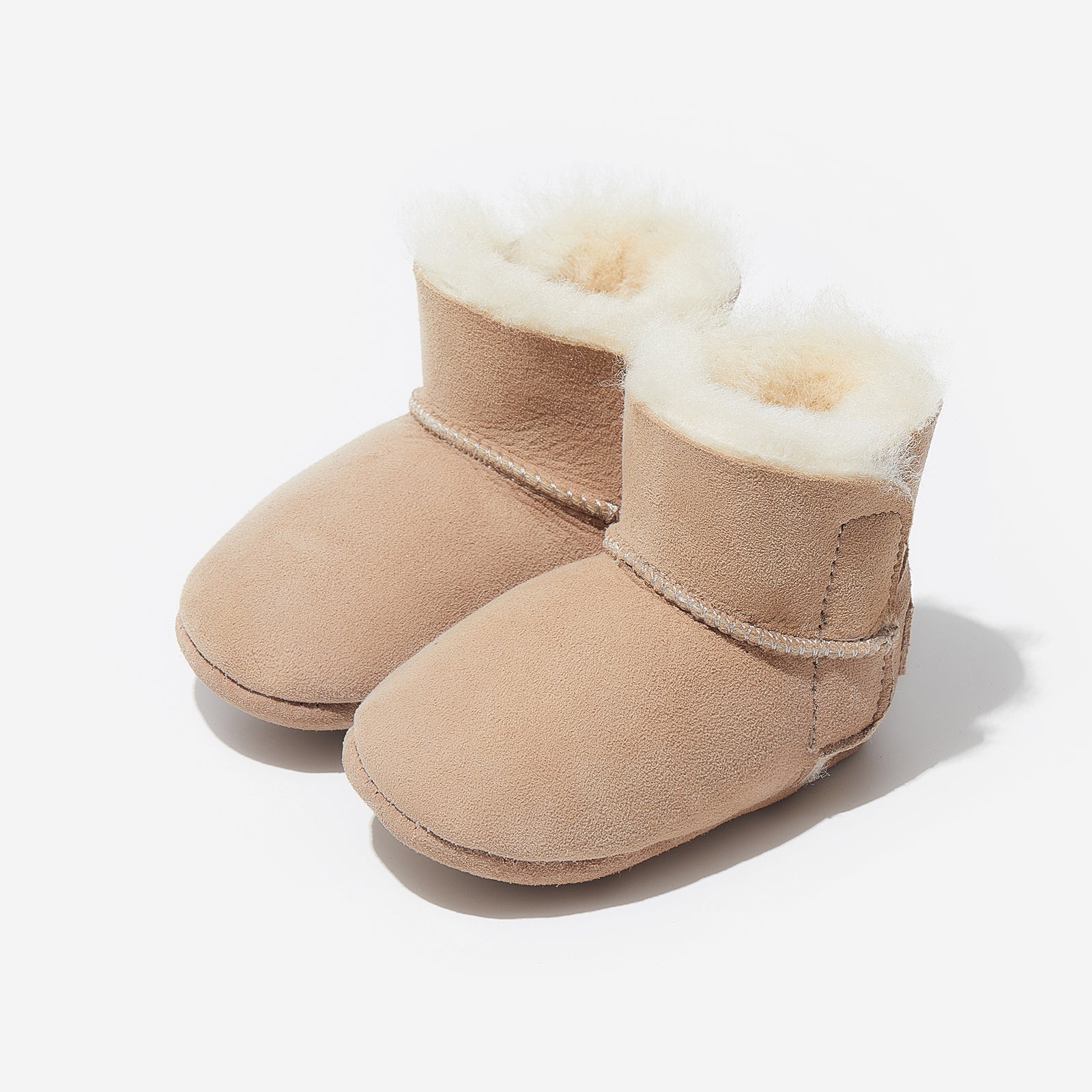 wynter sand color woolly kids leather kids shoes baby infants shoes Wool lining infants shoe Autumn